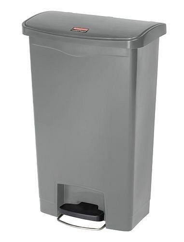 Collecteur de matières recyclables DENIOS en polyéthylène (PE), pédale sur le côté large, 50 litres, gris, 242-403