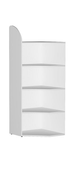 Kerkmann panneau d'angle DANTE avec paroi arrière, 5 étagères d'angle, blanc, 50972810
