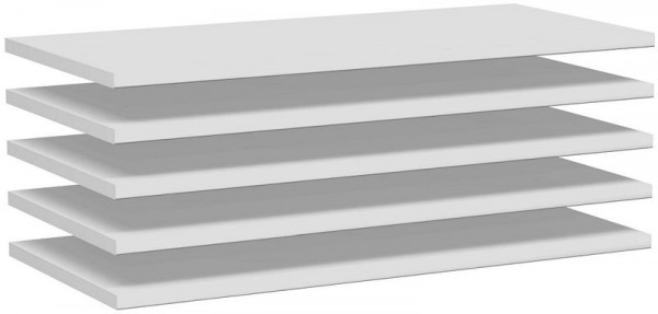 geramöbel étagère intermédiaire pour relier 2 armoires, 5 pièces, 800x383x19, gris clair, N-386200-L
