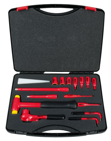 KS Tools Jeu de clés à douilles 3/8" avec outils isolés, 16 pièces, 117.1885