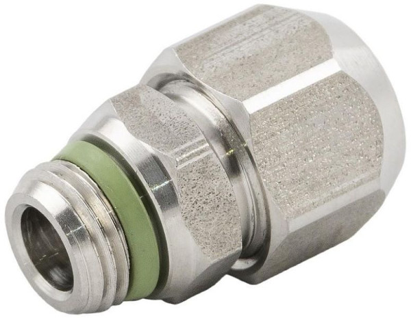 temporisateur A-GEk-10/8-1/4-VA, raccordement vissé droit, avec écrou-raccord, matériau : acier inoxydable V4A, filetage : conique, UE : 10 pièces, 01010045