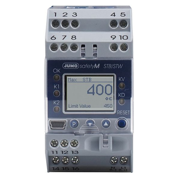 Limiteur / moniteur de température de sécurité JUMO, AC 110 à 240 V, 00548736