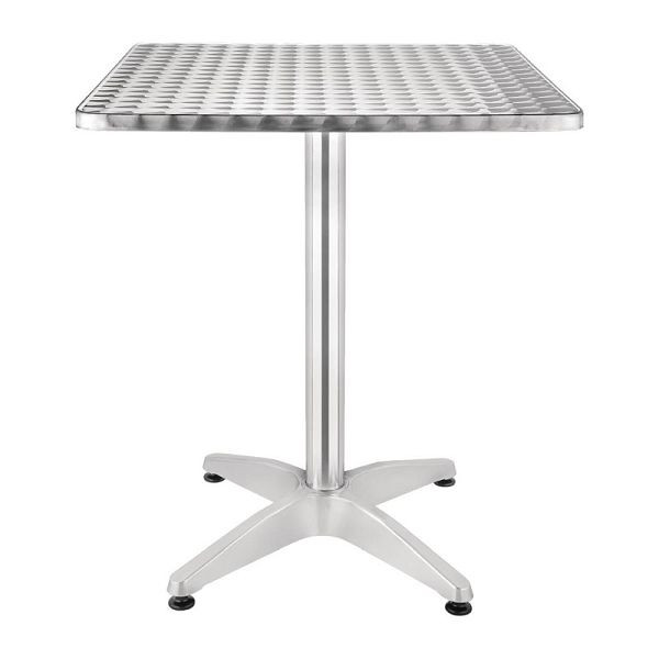 Table bistro Bolero carrée inox 1 pied 60cm, U427