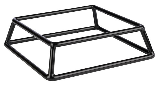 APS présentoir de buffet -MULTI-, 18 x 18 cm, hauteur : 5 cm, métal, revêtement noir, avec revêtement en caoutchouc antidérapant, 33249