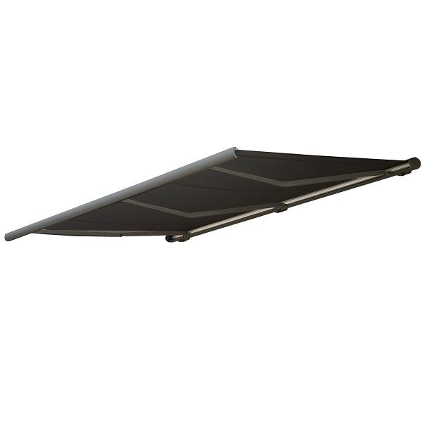 Housse de remplacement Mendler pour auvent T122, housse de remplacement cassette complète protection solaire 4x3m, polyester anthracite, 76514