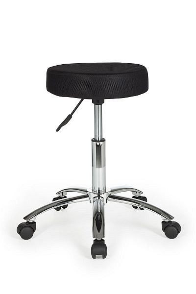 Amstyle Tabouret Leon Design Tabouret de Travail Housse en Tissu Noir, XL, SPM1.027