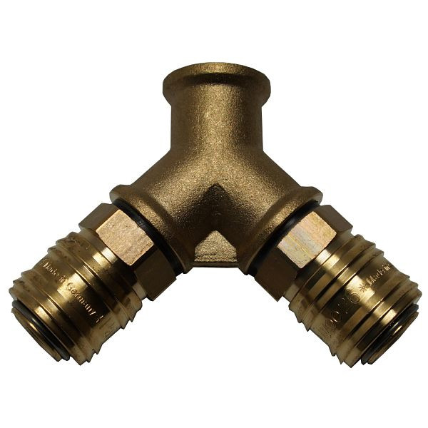 Distributeur de compresseur d'air comprimé AEROTEC adaptateur en Y 2 raccords BL 3/8 "IG, 20052942ZLOSE
