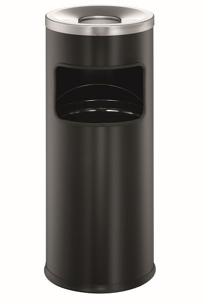 Corbeille à papier DURABLE sécurisée avec cendrier rond, noir, 333201