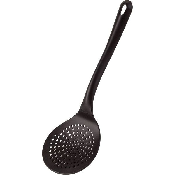 Cuillère à fentes Paderno, en matériau renforcé de fibre de verre, noire, longueur 35 cm, KK0505350