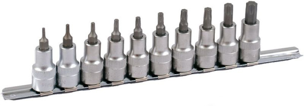 Jeu de douilles 1/2" Projahn sur rail 10 pièces TX, 4236