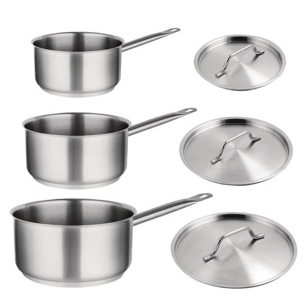 Vogue Cook like a pro Set de 3 casseroles en inox, SA617