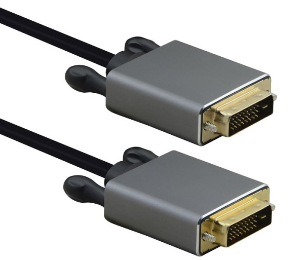 Câble de connexion Helos, fiche/fiche DVI, PREMIUM 4K, 5,0 m, noir, 288699