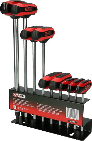 KS Tools Jeu de clés Torx à poignée en T, 9 pièces, 158.8160