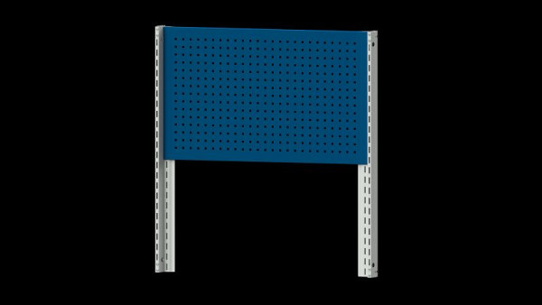 Structure de base des établis ANKE structure du système, 1120 x 107 x 1200 mm, RAL 7035/5010, 1 x hauteur de paroi perforée 650 mm, 340.346