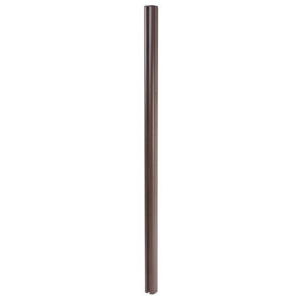 Poteau alu Mendler Clôture Sarthe WPC, poteau pilier, système enfichable, 240cm, marron, 76244