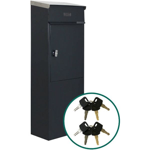 ScanProDesign Safepost 855 Tiamat AG - avec 8 clés, gris anthracite, 211125