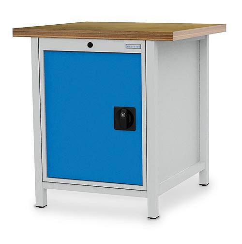 Établi à caisson Bedrunka+Hirth R18-24, panneau multiplex en hêtre, 1x porte 600 mm + 1x étagère, 810 x 750 x 859 mm, 03.055.07V
