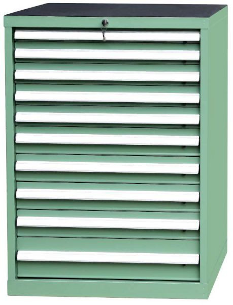 Armoire à outils Metra, armoire à tiroirs 10 tiroirs, vert, 10403