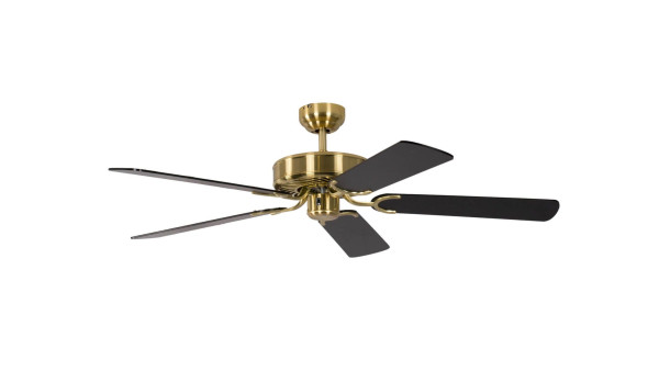 Ventilateur de plafond Pepeo Potkuri laiton satiné / noir 132 cm avec chaînette, 13332010132v3