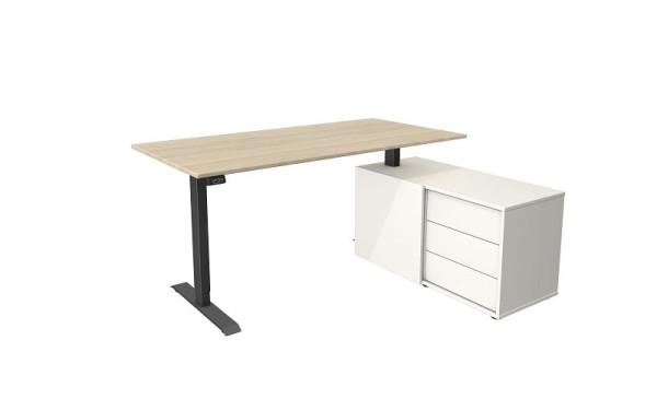 Kerkmann poste de travail complet Move 1 anthracite, blanc/érable, 10216750