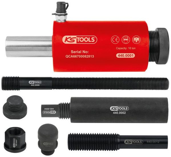 KS Tools jeu de vérins hydrauliques pousser et tirer, 16t, 10 pièces, 440.0005