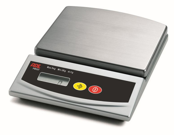 Balance de portions ADE PW501, charge maximale : 5 kg, incrément de chiffres : 1 g, paquet : 4 pièces, 2886