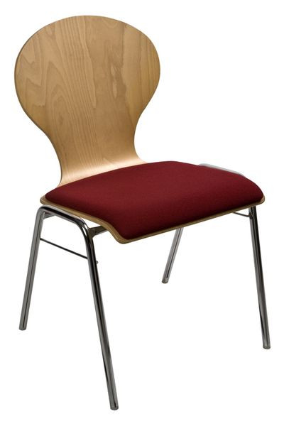 Chaise empilable Kaiser KS23-N2SP2, forme : N2, structure : tube rond, assise rembourrée, UE : 6 pièces, KS23-N2SP2