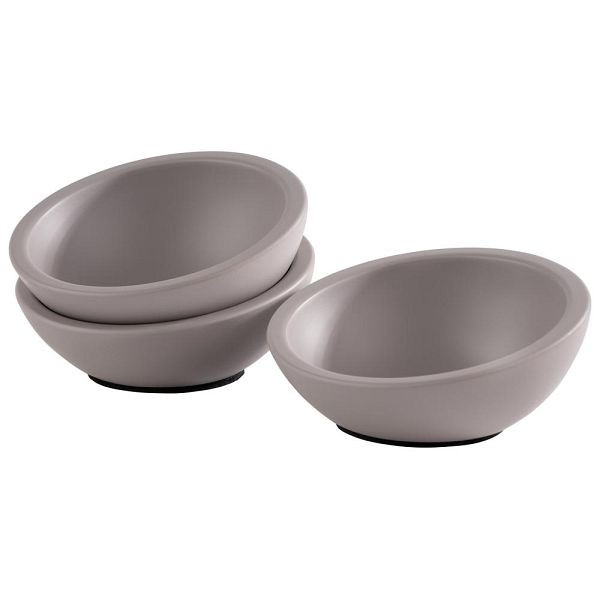 Bols APS "ELEMENT", lot de 3, béton, Ø 10 cm, hauteur 4,5 cm, fond adapté aux meubles, 30003