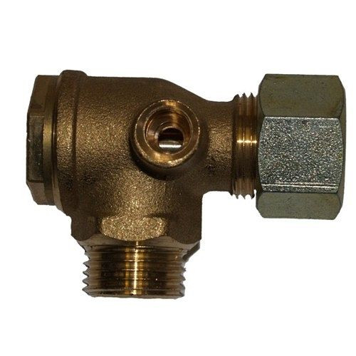Clapet anti-retour AEROTEC 1/2 pouce AG - tube 15 mm - avec raccord de décharge, 9048072
