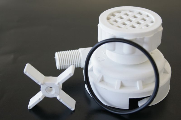 ELMAG Pièce en PVC avec baïonnette et raccord de tuyau, tamis, roue à aubes et bague d'étanchéité pour pompe à eau S1, 9601341