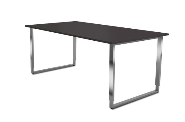 Bureau réglable en hauteur Kerkmann avec structure en fer, Aveto, L 1800 x P 800 x H 680-820 mm, anthracite, 11430413