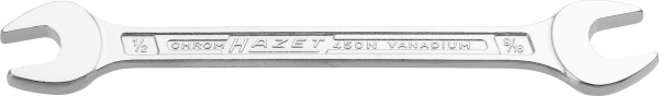 Clé à fourche double Hazet, profil hexagonal externe, 1/2 x 9/16 ", 450NA-1/2X9/16VKH