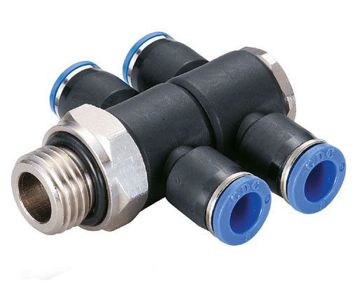 temporisateur B-TVTEd2-10-3/8-KU, raccord à vis distributeur en T, cylindrique, tuyau Ø : 10 mm, filetage : 3/8", UE : 3 pièces, 03181674