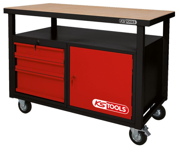 KS Tools Établi mobile avec 3 tiroirs et 1 porte, 865.0101