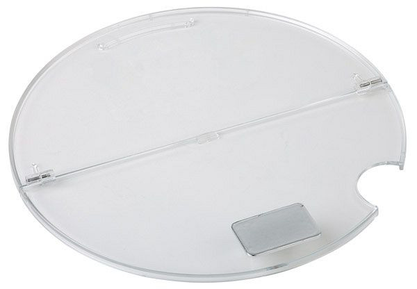 Couvercle APS, pliable, Ø 23,5, ABS, transparent, avec poignée design, chromé, sans étiquette, 10889