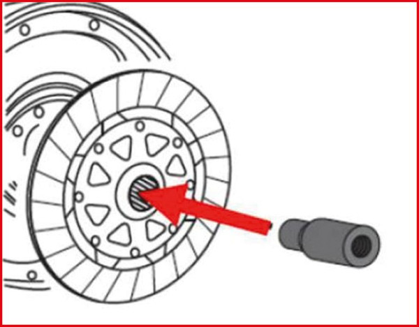 Mandrin de centrage d'embrayage KS Tools diamètre 26,5 mm pour embrayages SAC pour BMW, longueur : 80 mm, 150.2402