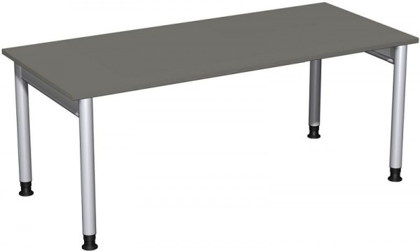 bureau geramöbel réglable en hauteur, 1800x800x680-820, graphite/argent, N-657146-GS