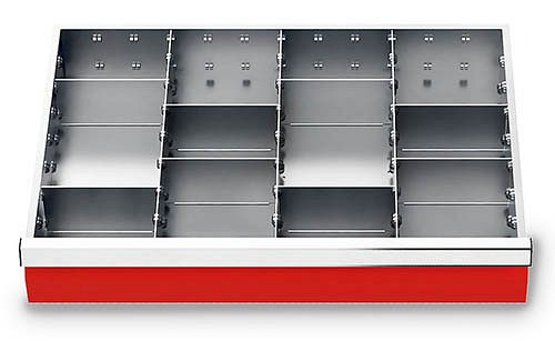 Bedrunka+Hirth inserts de tiroir R 24-16, pour hauteur de panneau 100 mm, 168-139-100