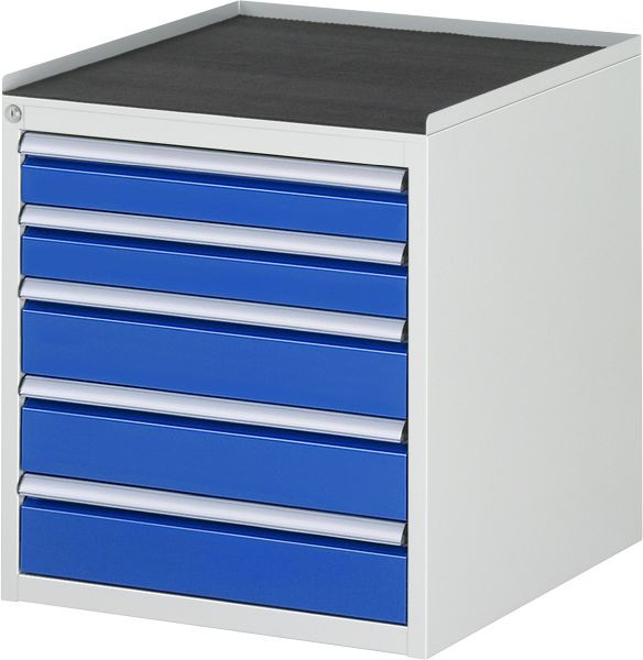 Armoire à tiroirs RAU série 7000, L580xP650xH645mm, tiroirs : 2xH90, 3xH120mm, support métallique, 03-L3.20A-MT.11