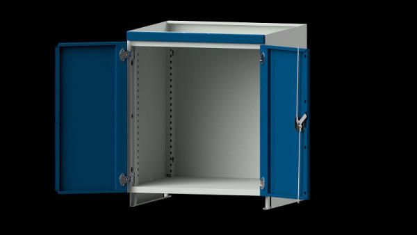 Système d'armoires modulaires pour armoires supérieures ANKE, modèle 300, 715 x 720 x 800 mm, RAL 7035/5010, avec portes, 631.091