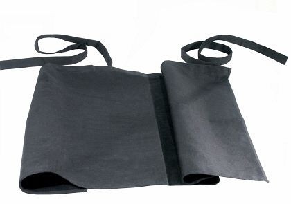 Tablier de bistro Contacto/attache devant 80 x 90 cm, noir, 6551/081