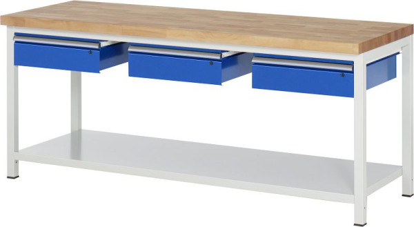 Etabli RAU série 8000 - modèle 8003A6, L2000 x P700 x H840-1040 mm, 03-8003A6-207B4H.11