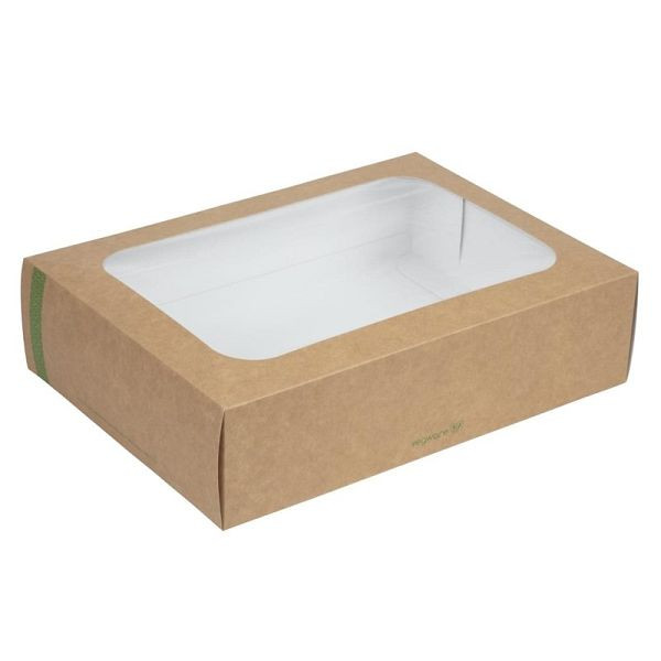 Vegware Boîtes à sandwich compostables à couvercle moyen (lot de 50), FD386