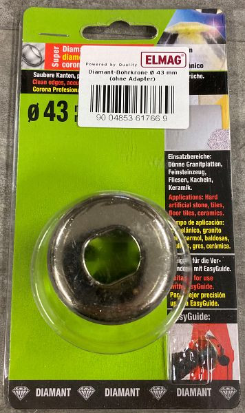Foret diamant ELMAG Ø 43 mm (sans adaptateur), 61766