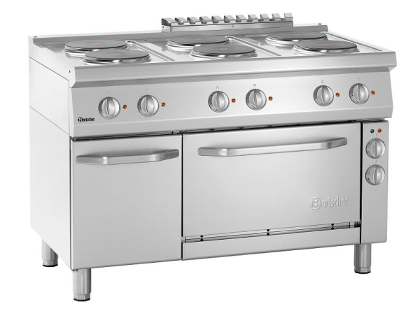 Cuisinière électrique Bartscher 700, B1200, 6 plaques, four électrique, 286247