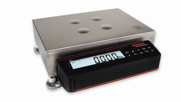 Balance compacte Soehnle calibrée double, deux plages, charge maximale : 3/32 kg, incrément de chiffres : 1/10 g, 350 x 328 mm, IP42, 7196.01.010/5710.00.004