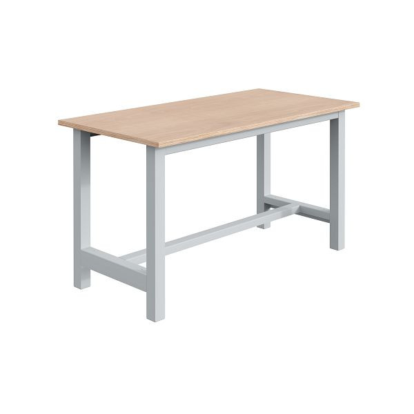 Etabli SOFAME CKS L 1500 x P 750 x H 824 mm, plan de travail multiplex 24 mm, gris clair RAL 7035, W010160017GC
