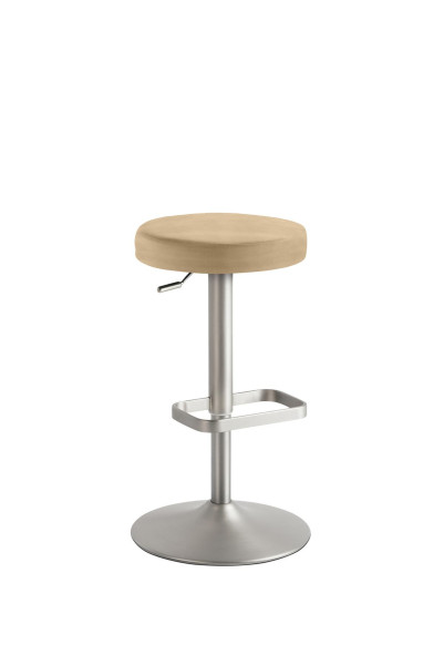 Mayer Sitzmöbel , structure chromée mat, assise rembourrée, beige, 1200_04_30488