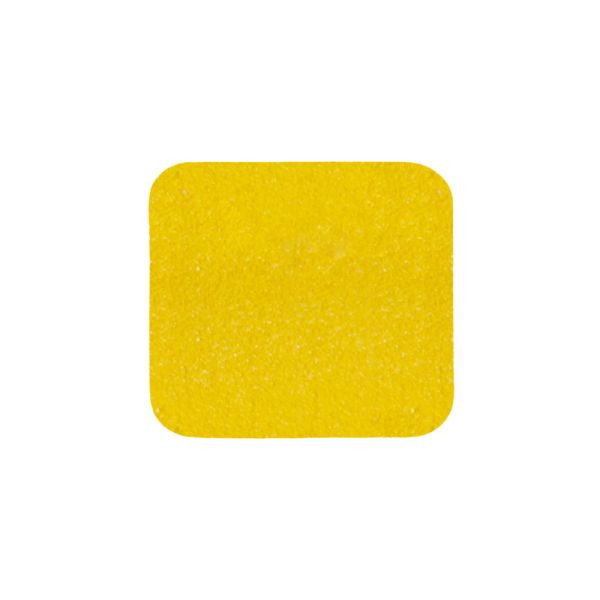 m2 Revêtement antidérapant Bandes simples jaunes déformables 140x140mm, UE : 10 pièces, M2GV101401