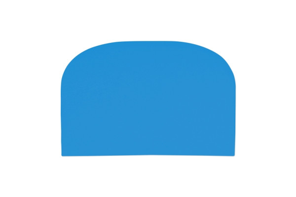 Grattoir à pâte Schneider flexible, taille : 148 x 99 mm, LDPE bleu, 227757